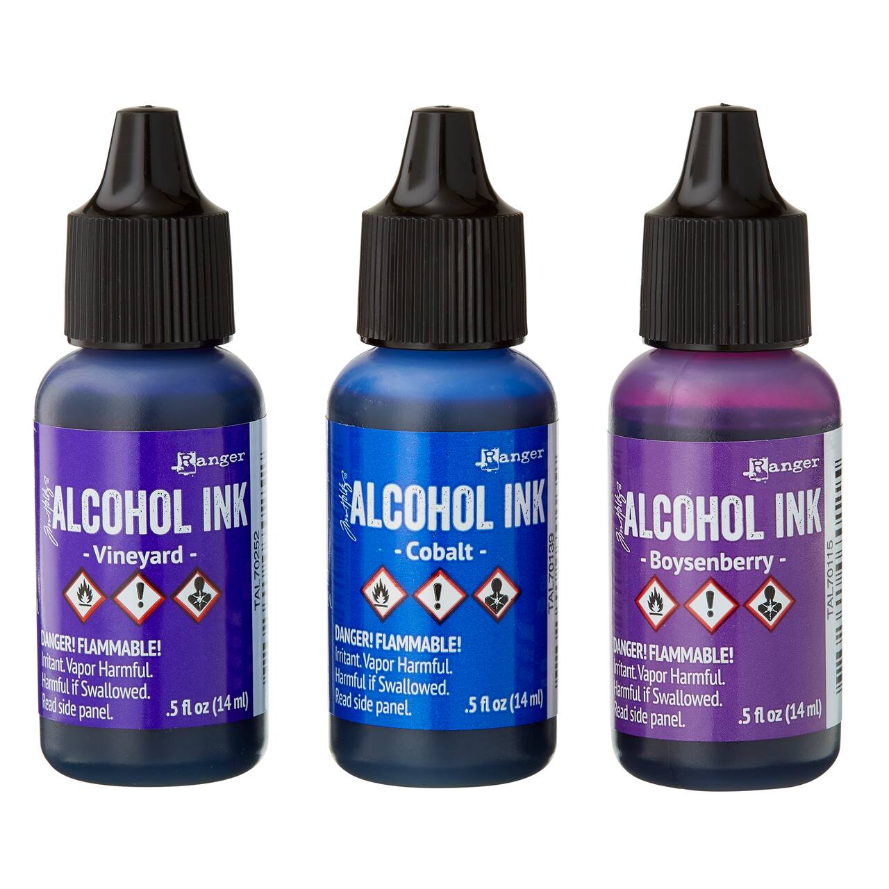 6 Packs: 3 ct. (18 total) Tim Holtz® Indigo & Violet Spectrum Alcohol Inks